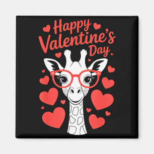 Íman Girafa Com Coração Gles Celebração De Amor No Dia