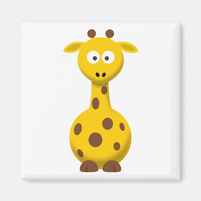 Íman Girafa de desenho animado (Frente)