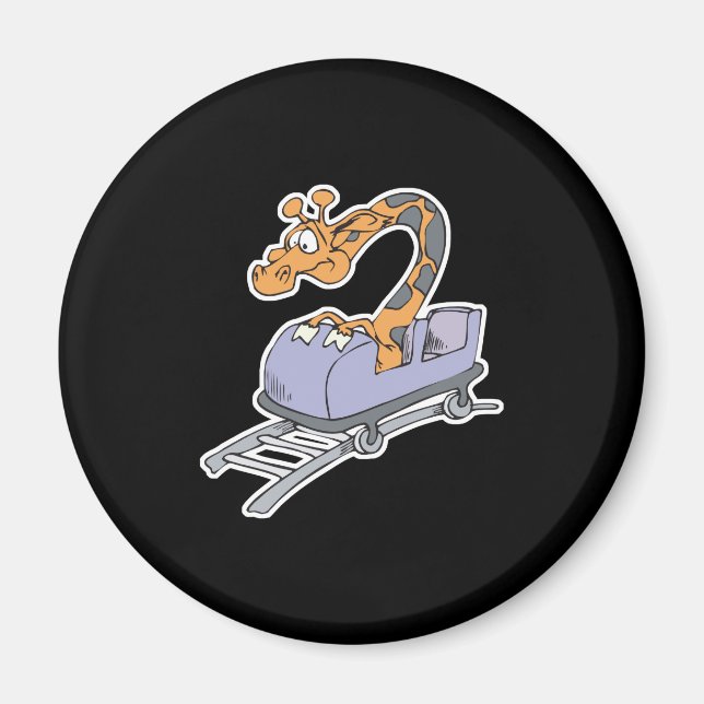 Íman girafa de porta copos engraçada (Frente)