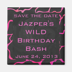 Íman Girafa, rosa quente e Impressão preto