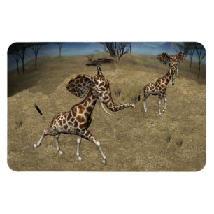 Íman Girafas de elefante giratório