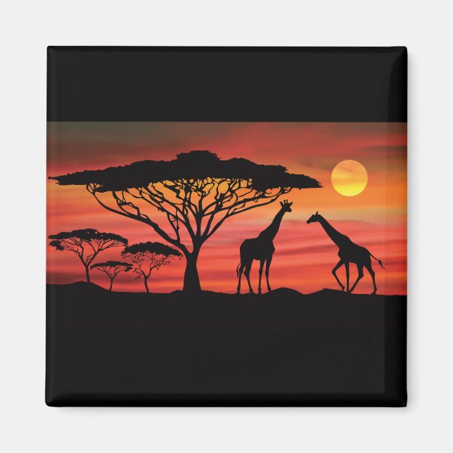 Íman Girafas e Sunset (Frente)