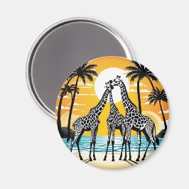 Íman Girafas na praia