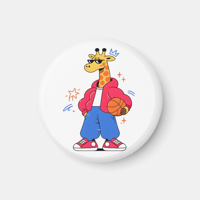 Íman girafas podem saltar : Streetwear Hoops (Frente)