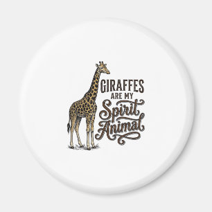 Íman Girafas São Meu Animal Espiritual Camisa Vintage D