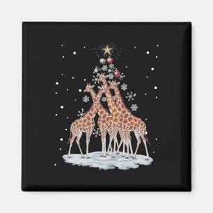 Íman Girafas Xmas Árvore Girafa Feliz De Natal Ch