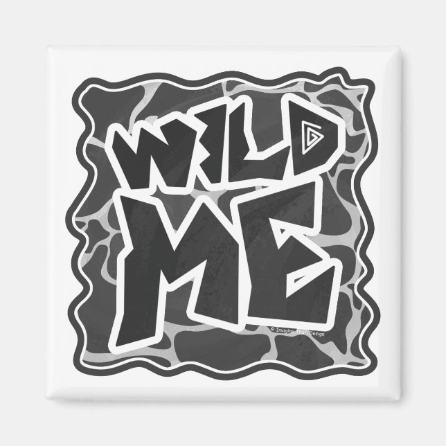 Íman Giraffe Black and Light Cinza (Frente)