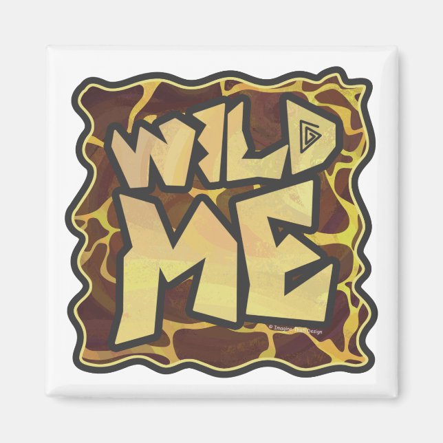 Íman Giraffe Brown e Impressão Amarelo (Frente)