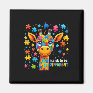 Íman Giraffe Conscientização do Autismo É Ok Ser Difere