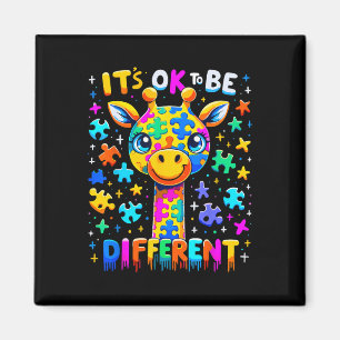 Íman Giraffe Conscientização sobre Autismo É Ok Ser Dif