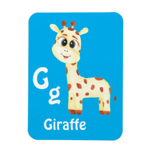 Íman Giraffe personaliza ABC: Carta G - Adicionar seu n