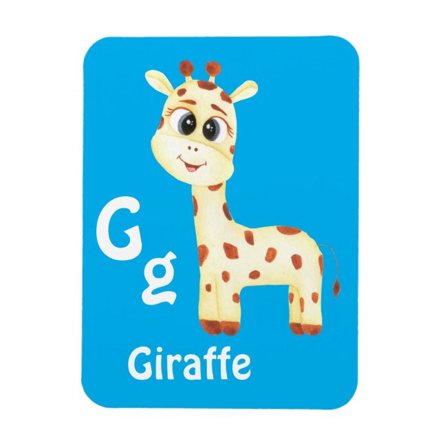 Íman Giraffe personaliza ABC: Carta G - Adicionar seu n (Vertical)