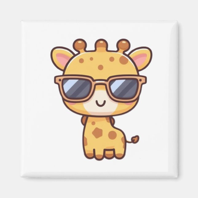 Íman Giraffe with sunglasses (Frente)