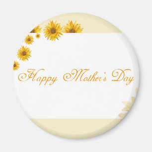 Íman Girassóis Feliz Dia de as mães Saudação Floral
