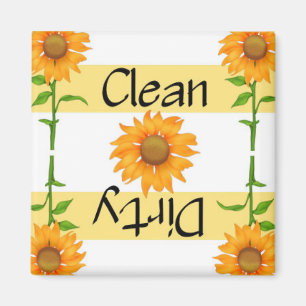 Íman Girassóis limpos ou sujos 2 Máquinas de lavar loiç