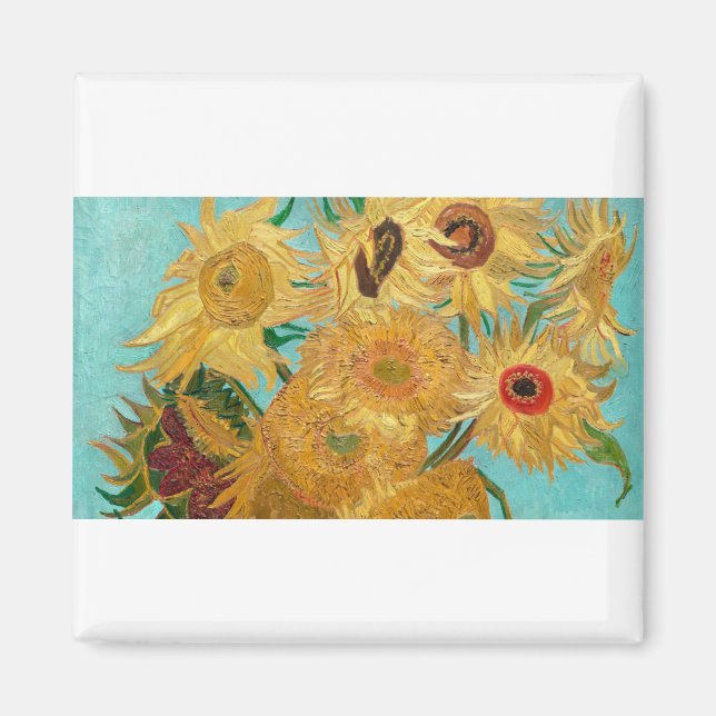 Íman Girassóis por Vincent van Gogh (Frente)