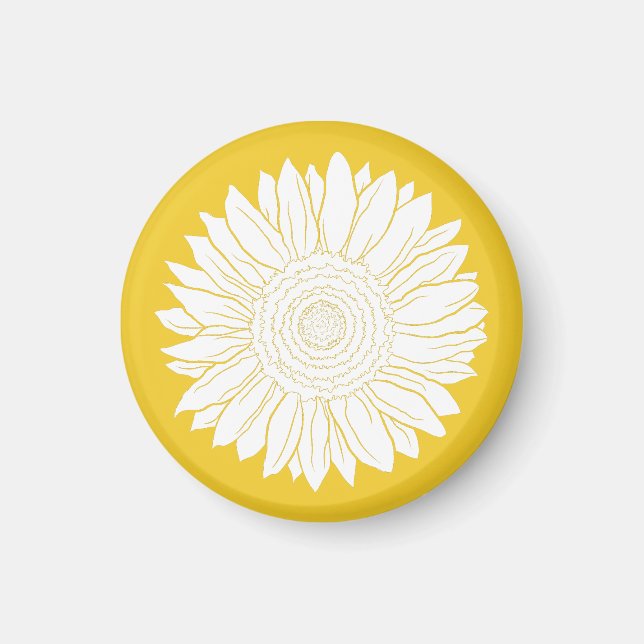 Íman girassol amarelo (Frente)