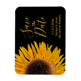 Íman Girassol Negro Amarelo Russo Salvar a Data