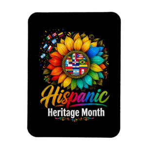 Íman Girassol Países Latinos Mês da Herança Hispânica