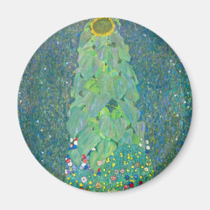 Íman Girassol por Klimt, Flores Vintage Art Nouveau