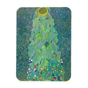 Íman Girassol por Klimt, Flores Vintage Art Nouveau