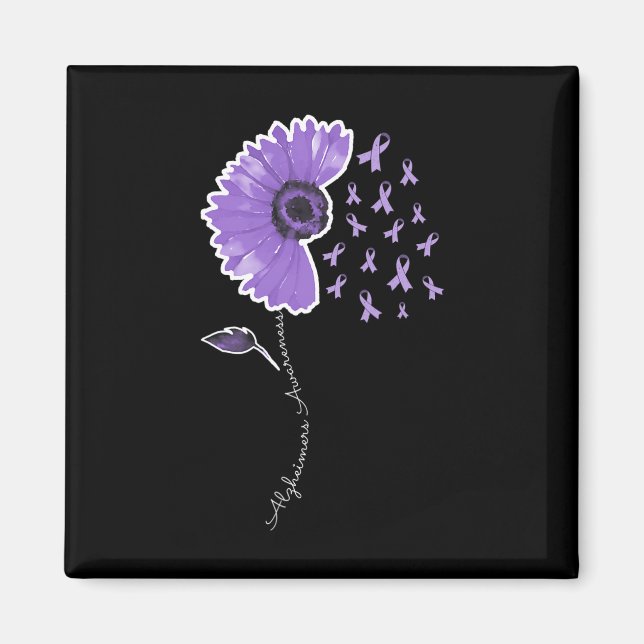 Íman Girassol Roxo Guerreiro Laço Fofo  (Frente)