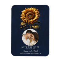 Girassol Rústico Azul Convite de Casamento Salve a