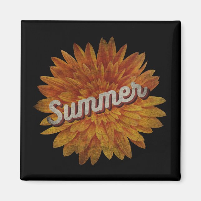 ÍMAN GIRASSOL VINTAGE DE VERÃO (Frente)