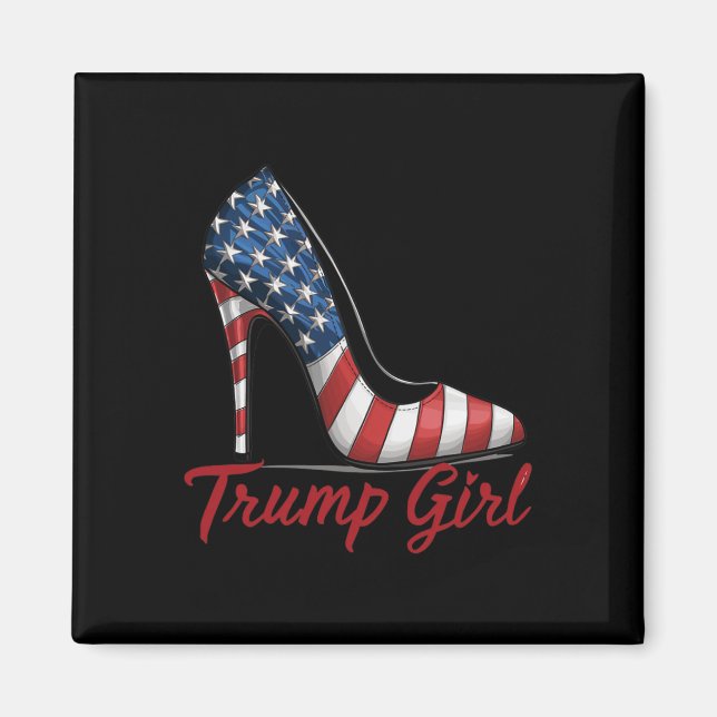 Íman Girl High Heel Stilettos American Flag Trump 2024 (Frente)