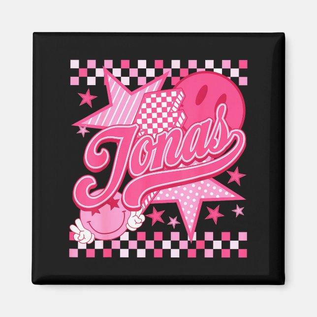 Íman Girl Retro Jonas Groovy Flower First Name D 80's  (Frente)