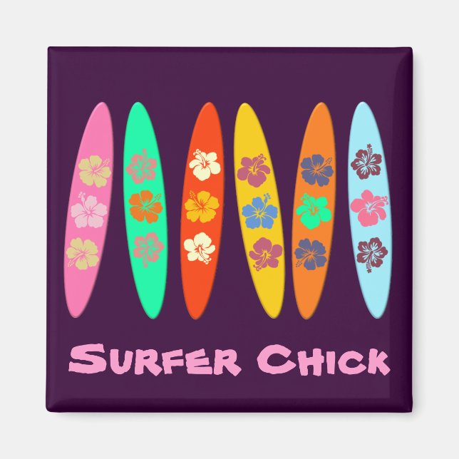 Íman Girlie Flowed Surfboards (Frente)