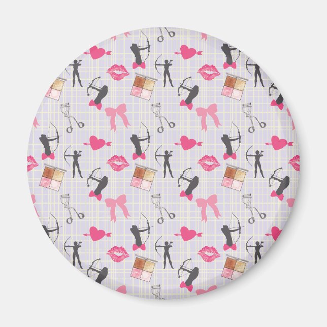 Íman Girls Archery - Girly Hearts and Makeup (Frente)