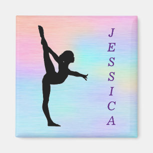 Íman Girls Gymnastics Pastel Magnet