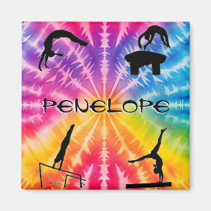 Íman Girls Gymnastics Rainbow Tie-Dye