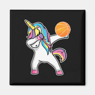 Íman Girls Unicorn Dabbing Bysketbyll Player