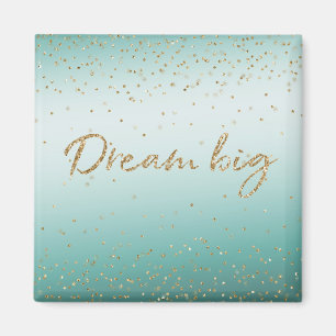 Íman Girly Glam Dourado Sparkle Confetti Mint Glitter  