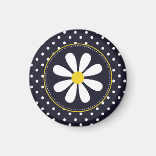 Íman Girly Mod Daisies e Bolinhas