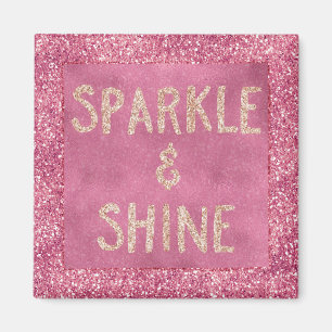 Íman Girly Pink Glitter Sparkle      