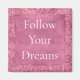 Íman Girly Pink Glitter Sparkle Glitz