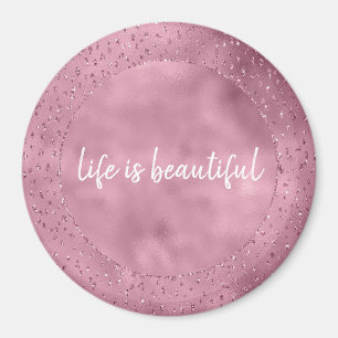 Íman Girly Pink Glitzy Glitter Sparkle