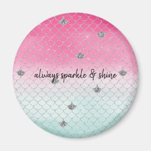 Íman Girly Pink Mint Silver Sereia