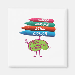 Íman Giz Crayons Quebrados Ainda Colorem Consciência so