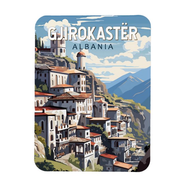 Íman Gjirokaster Albânia - Viagem Art Vintage (Vertical)