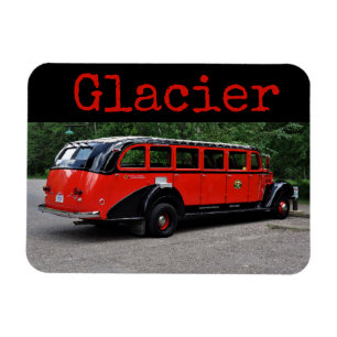 Íman Glaciar National Park Red Bus