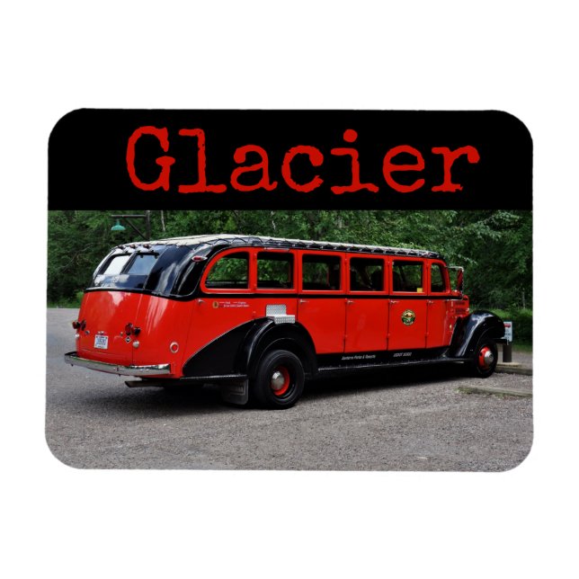 Íman Glaciar National Park Red Bus (Horizontal)