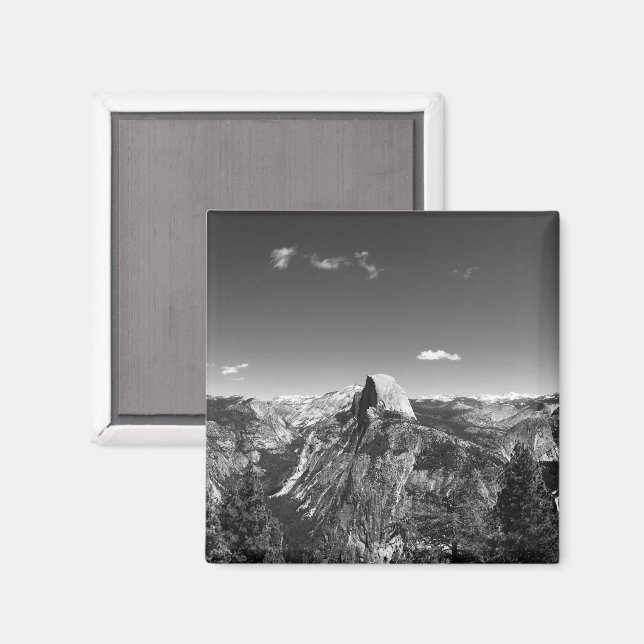 Íman Glaciar Point Yosemite Black and White Fotografia (Front/Back)