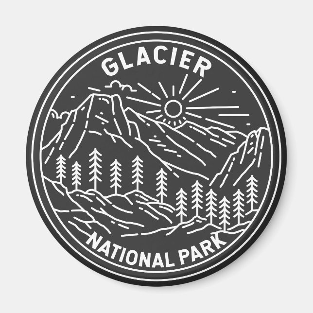 Íman Glacier National Park Montana Monoline (Frente)