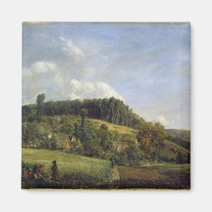 Íman Glade perto de uma vila, 1833 da floresta