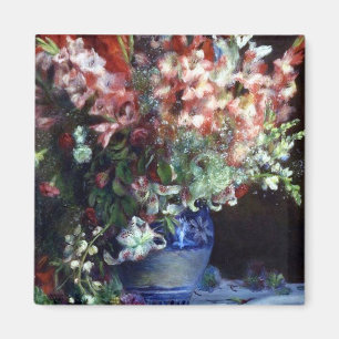 Íman Gladiolas em um vaso por Pierre Auguste Renoir