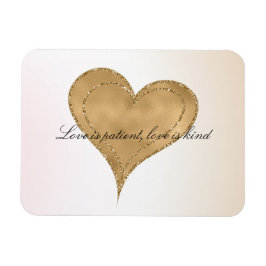 Íman Glam Dourado Glitter Heart